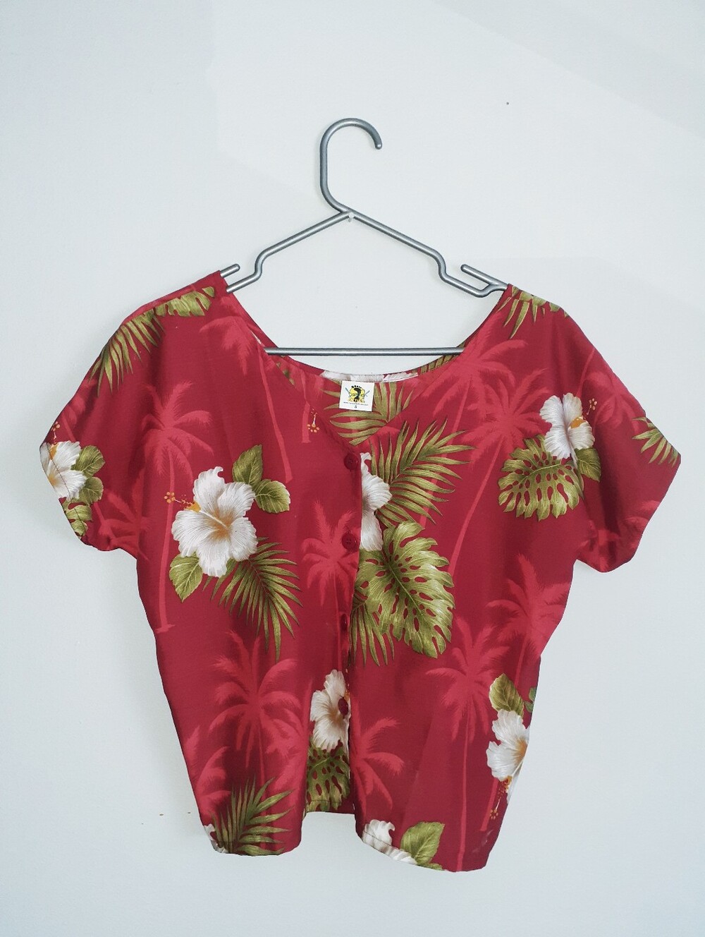 Women's Hawaiian Shirt Floral Button-Front Top